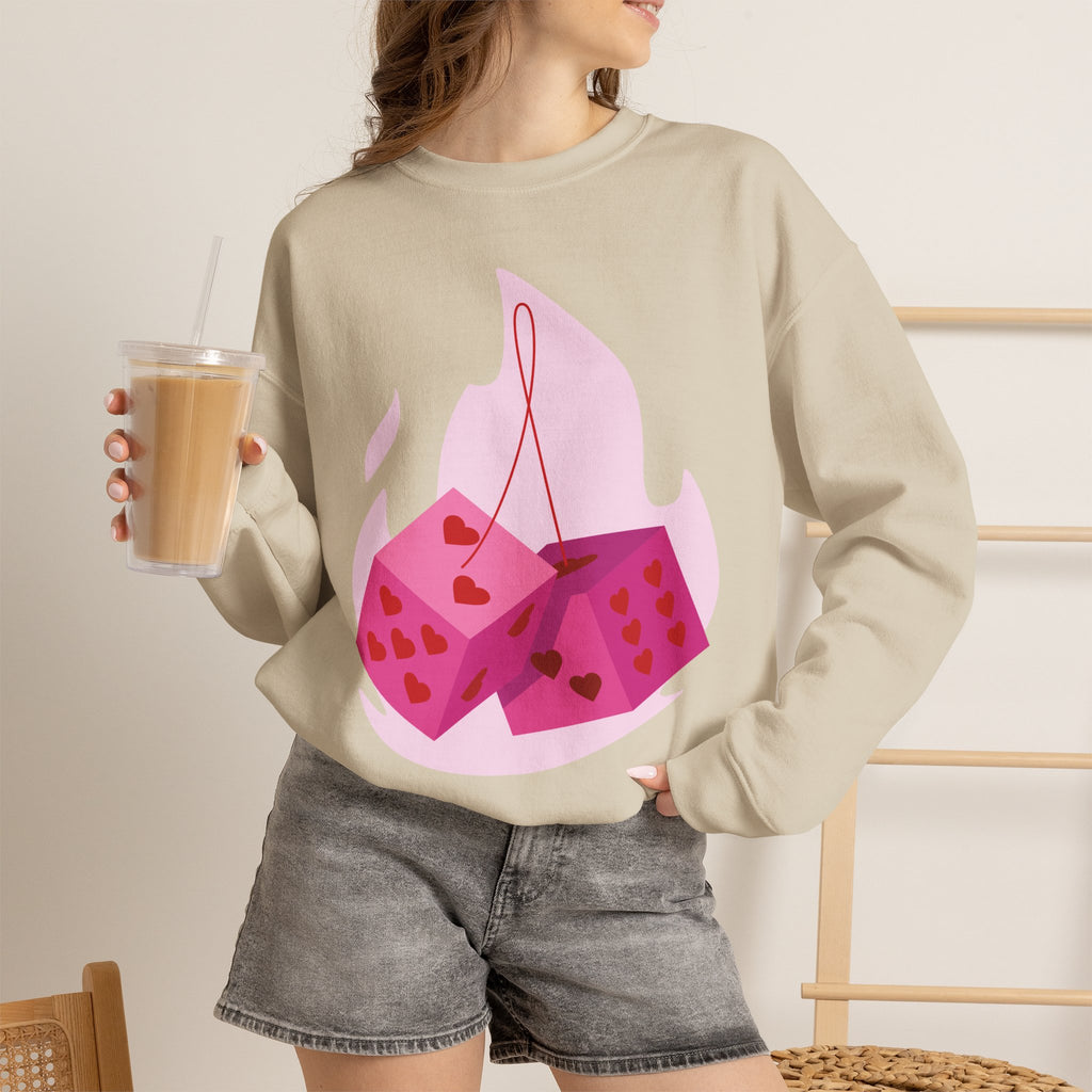 Moonlit Roses Crewneck Sweatshirt — Mystic Night Cat Floral Design