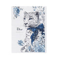 Dior Blue Floral Leopard Velveteen Plush Blanket