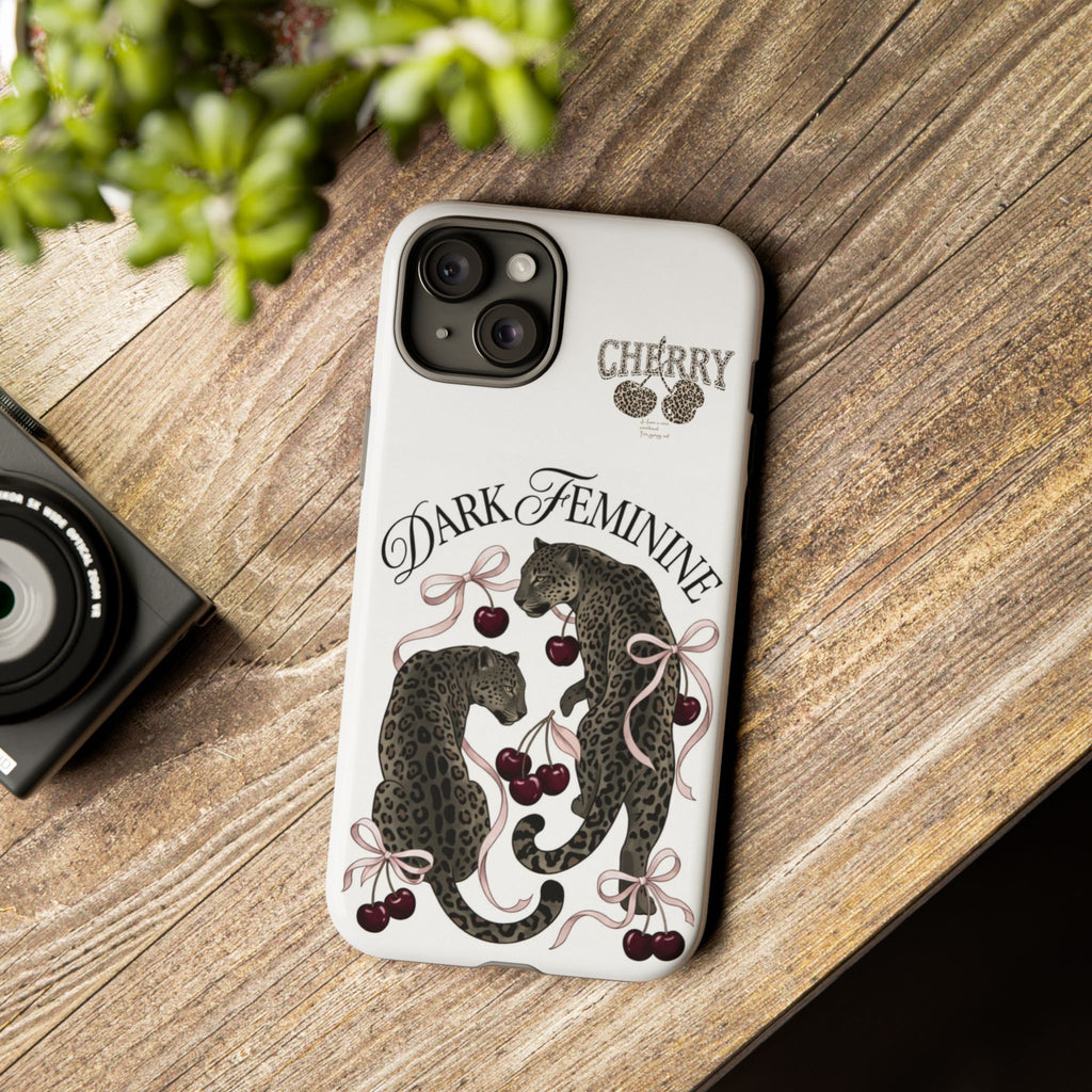 Dark Feminine Cherry Leopard Phone Case