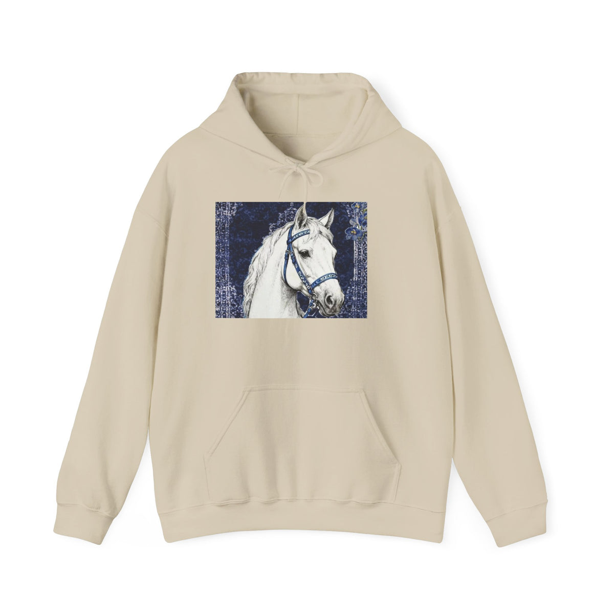 Hoodie - Retro Floral 'Love Grows Here' Graphic Hooded Sweatshirt