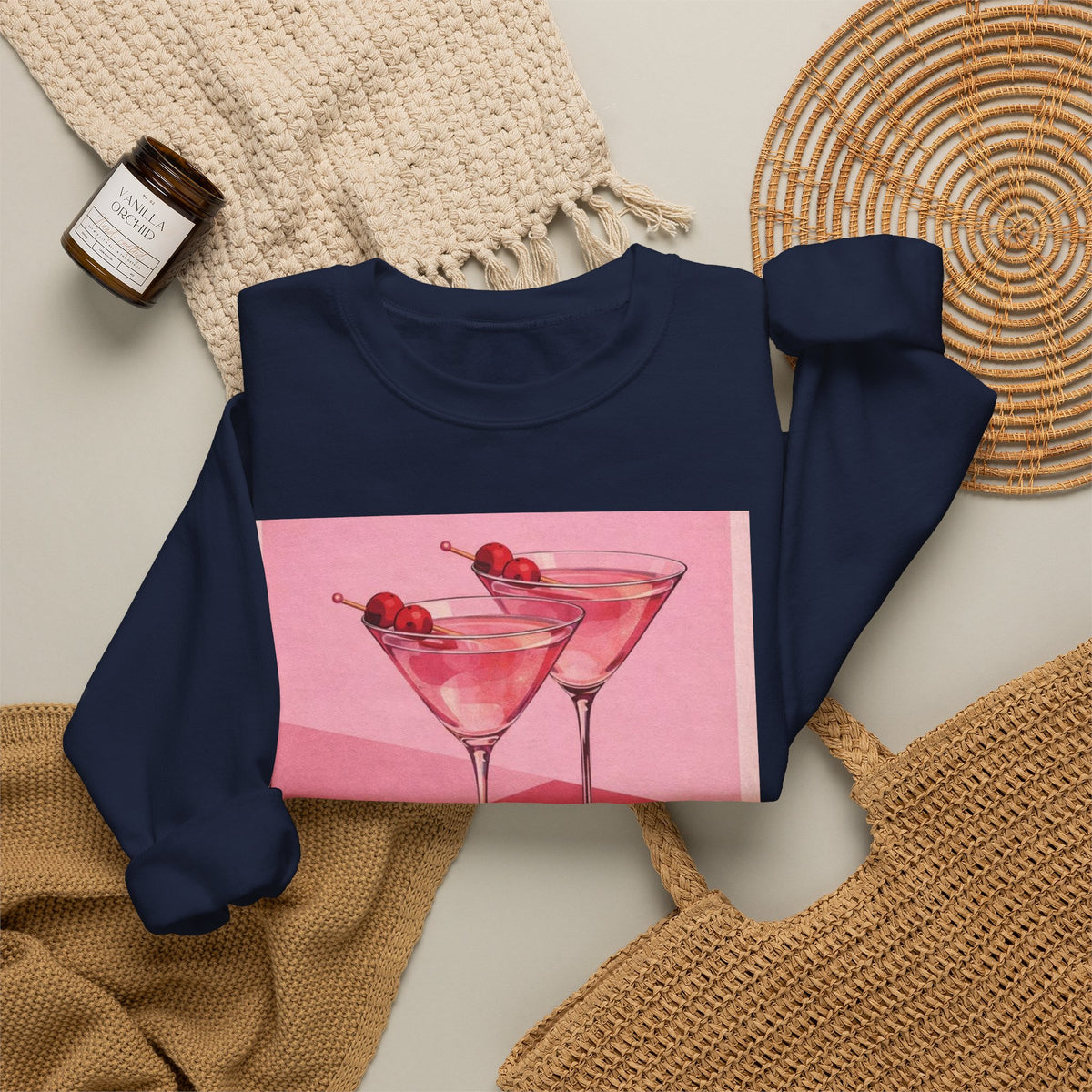Leopard Cocktail Crewneck Sweatshirt
