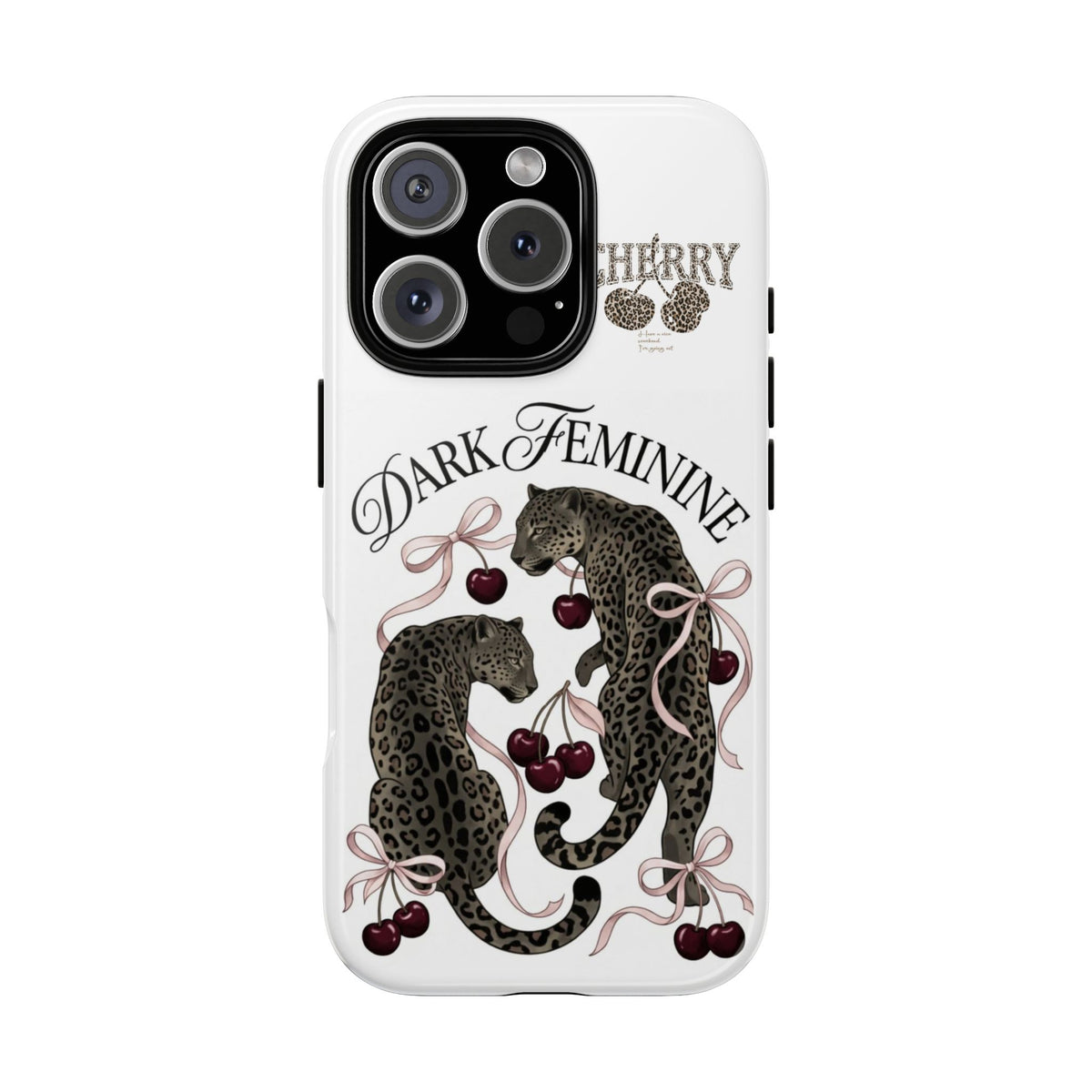 Dark Feminine Cherry Leopard Phone Case