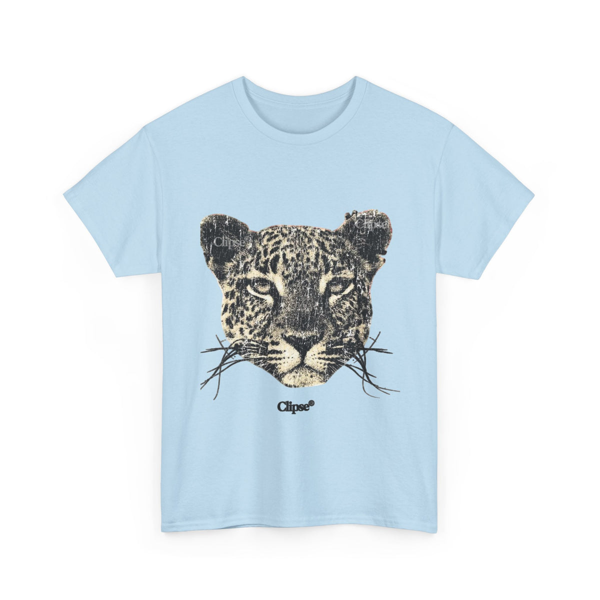 Leopard Face Graphic Tee — Vintage Animal Print T-Shirt