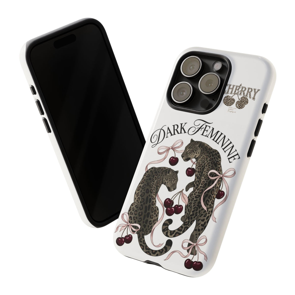 Dark Feminine Cherry Leopard Phone Case
