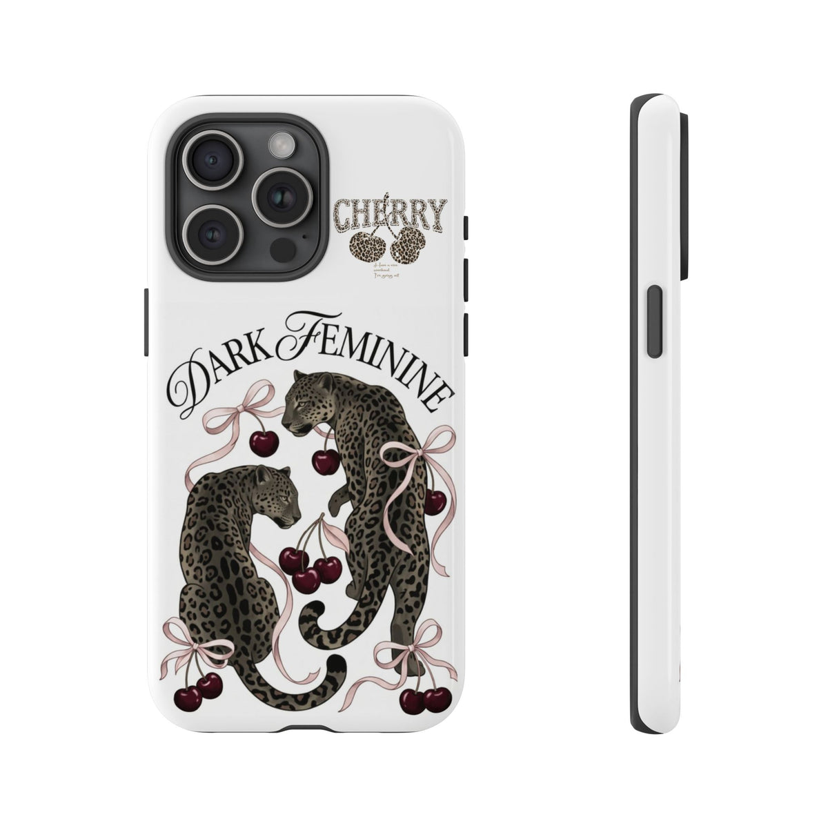 Dark Feminine Cherry Leopard Phone Case