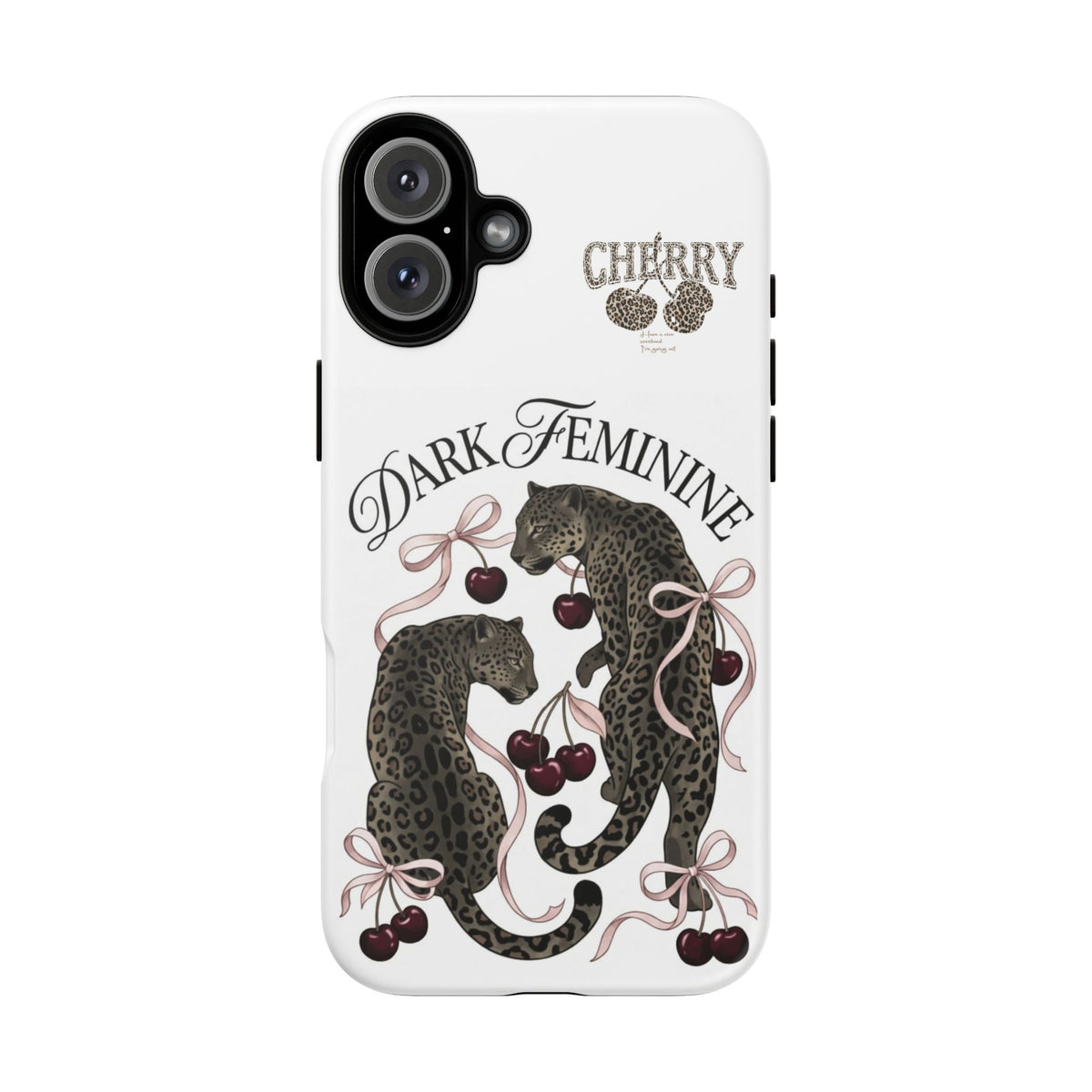 Dark Feminine Cherry Leopard Phone Case
