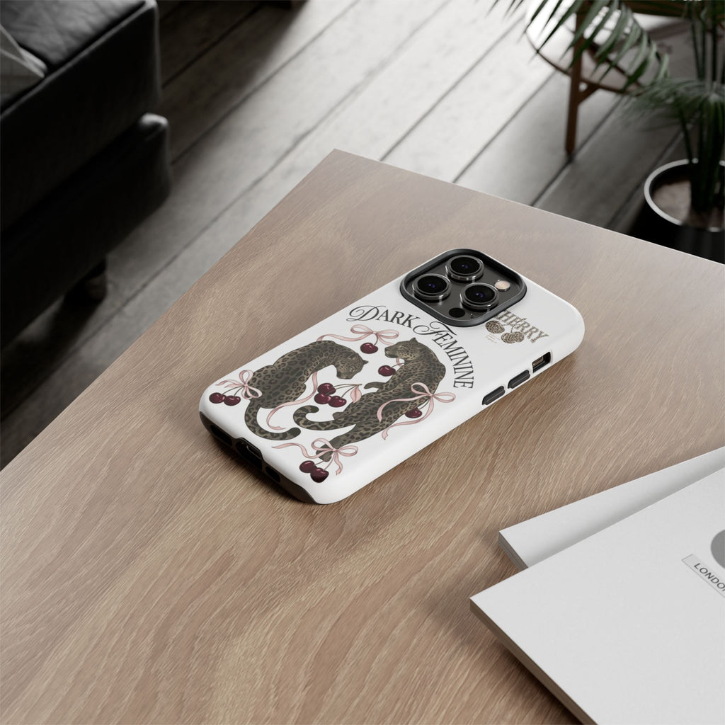 Dark Feminine Cherry Leopard Phone Case