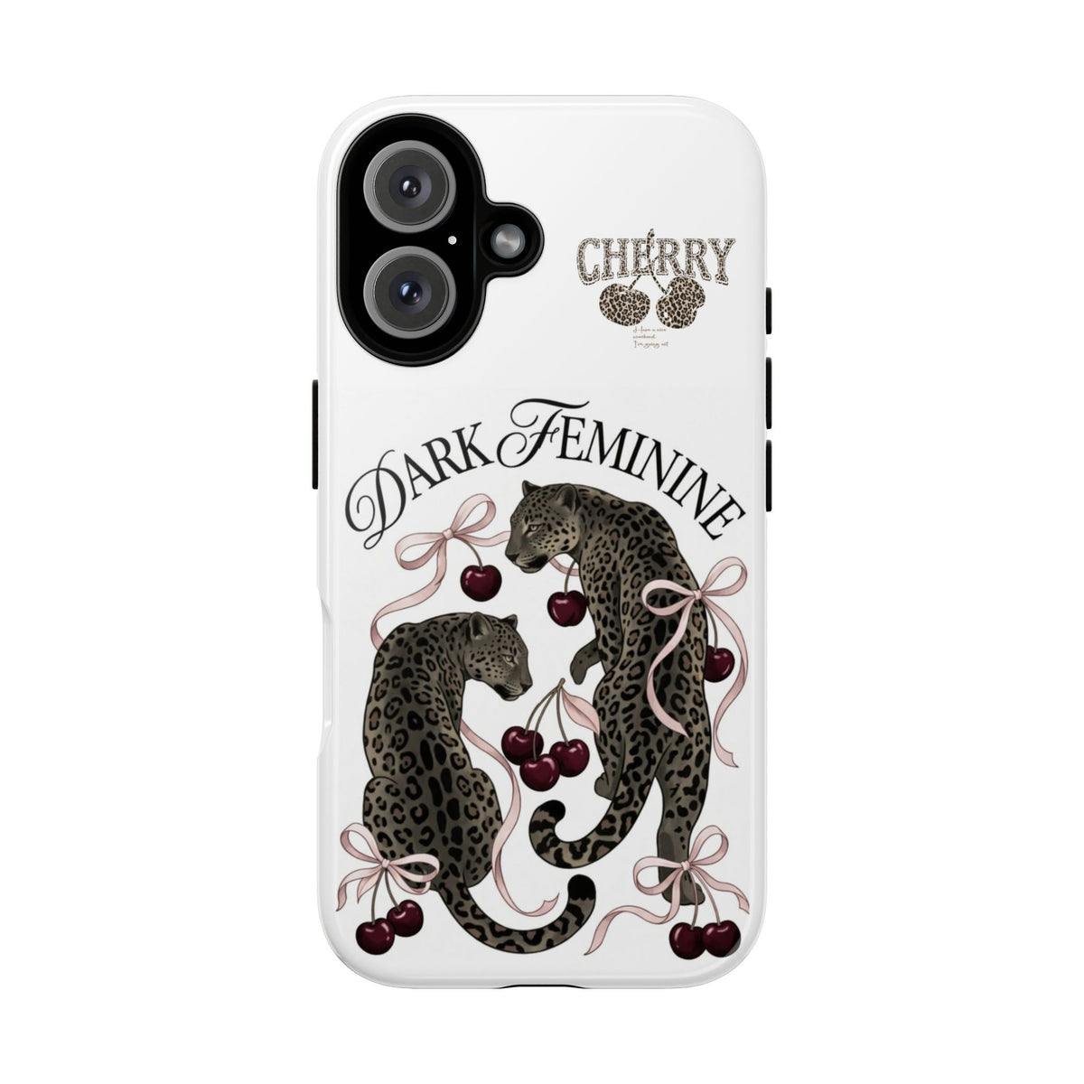 Dark Feminine Cherry Leopard Phone Case