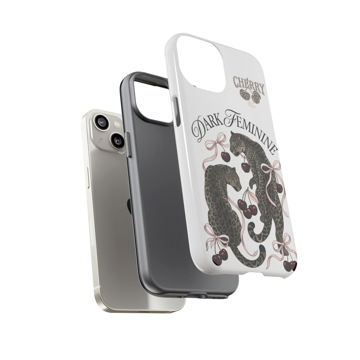 Dark Feminine Cherry Leopard Phone Case