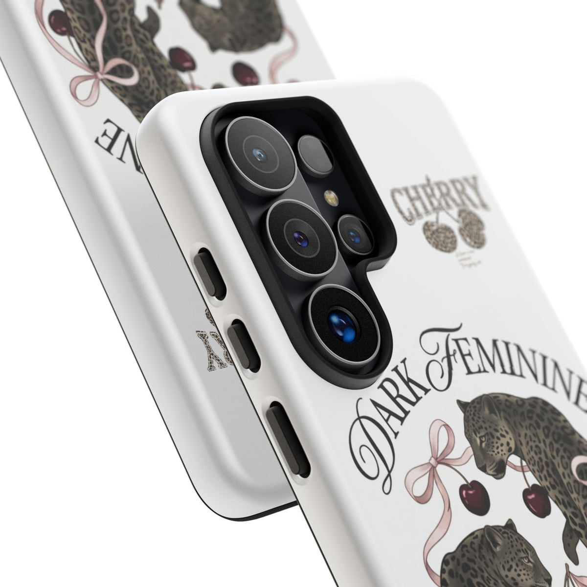 Dark Feminine Cherry Leopard Phone Case