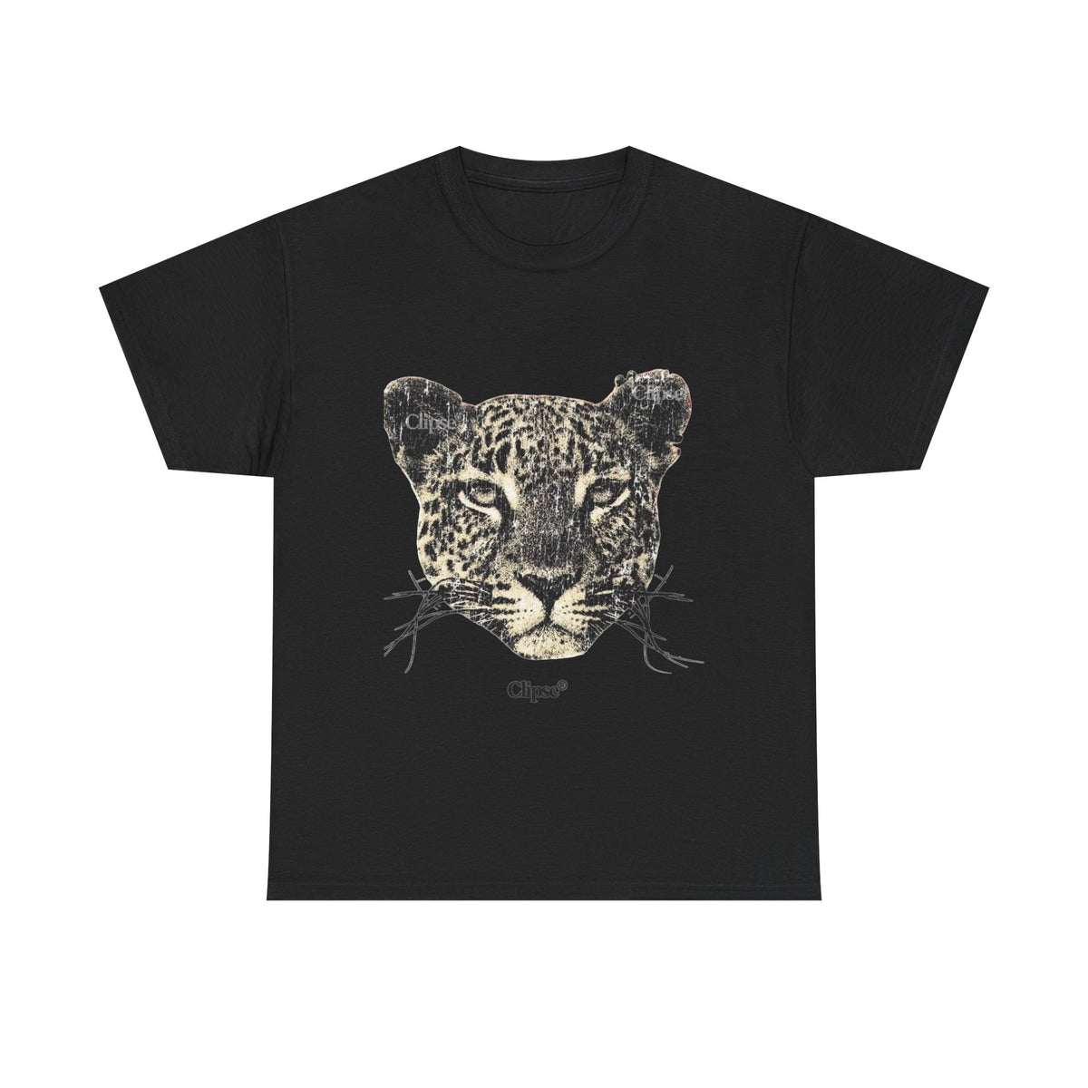 Leopard Face Graphic Tee — Vintage Animal Print T-Shirt