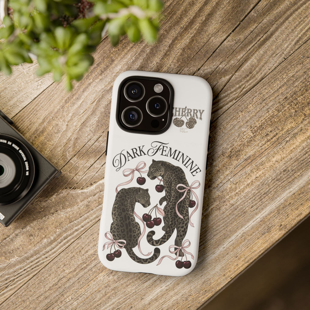 Dark Feminine Cherry Leopard Phone Case