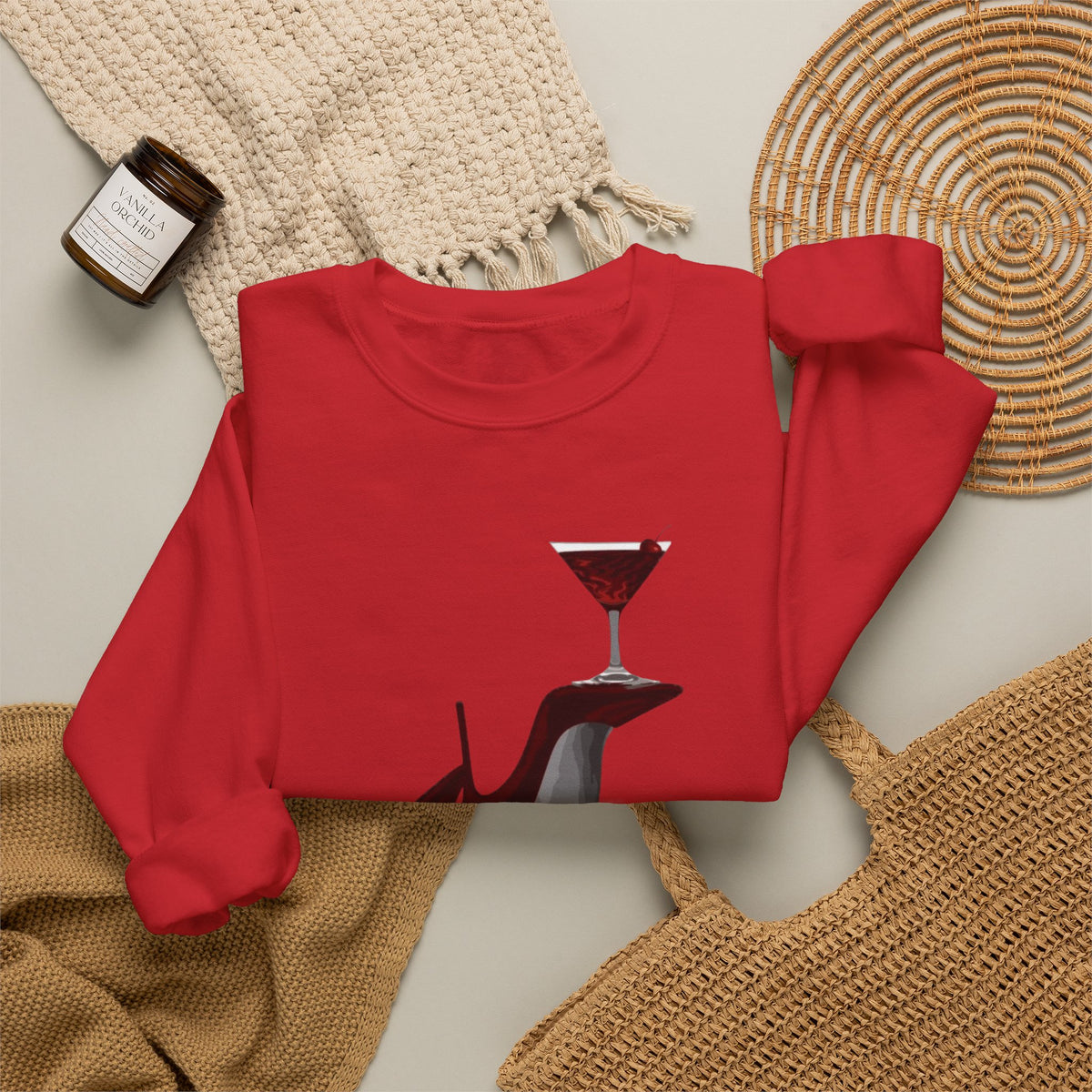 Wolf Spirit Crewneck Sweatshirt — Night Forest Wolf Graphic