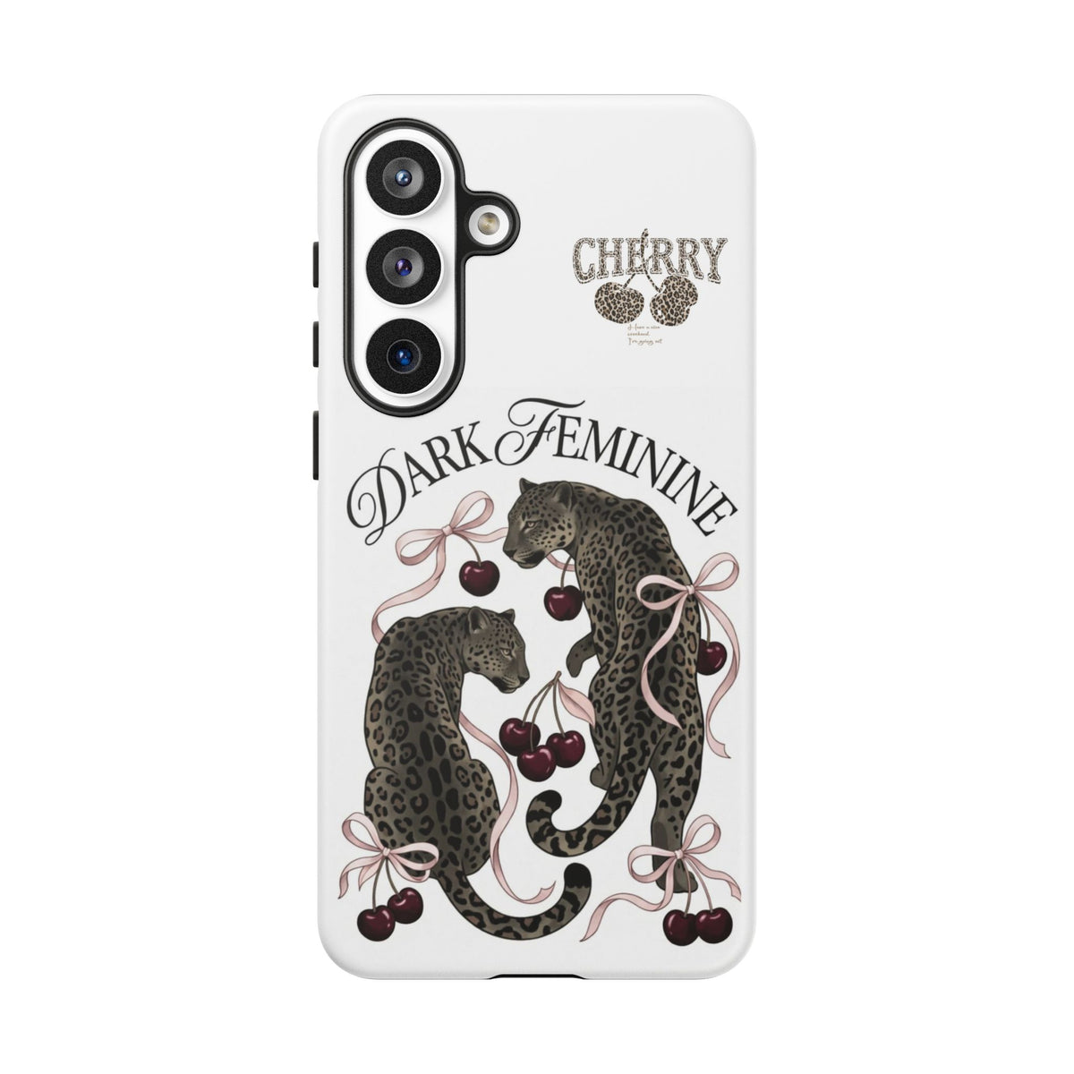 Dark Feminine Cherry Leopard Phone Case