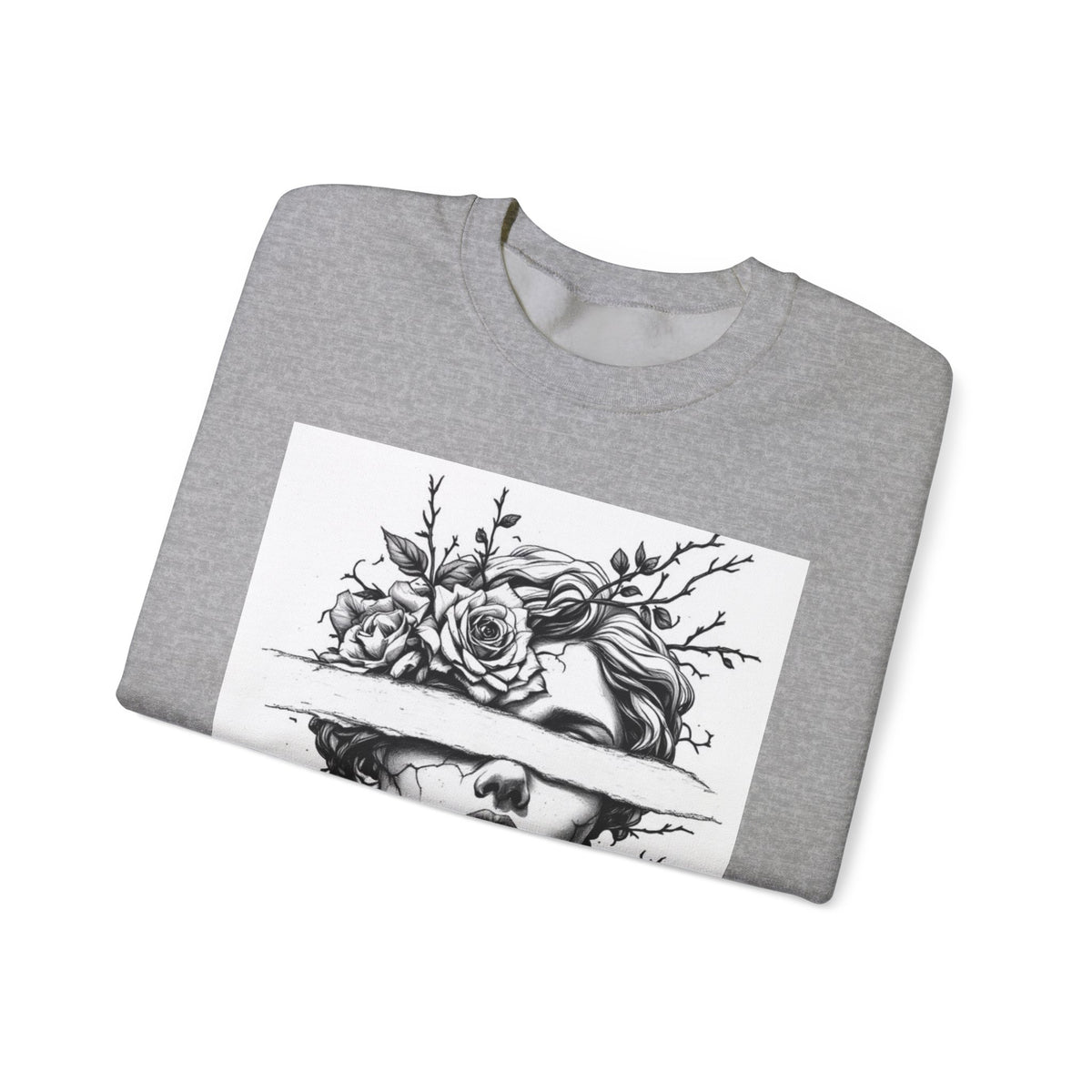Bohemian Moon Goddess Sweatshirt — Floral Butterfly Back-View Graphic