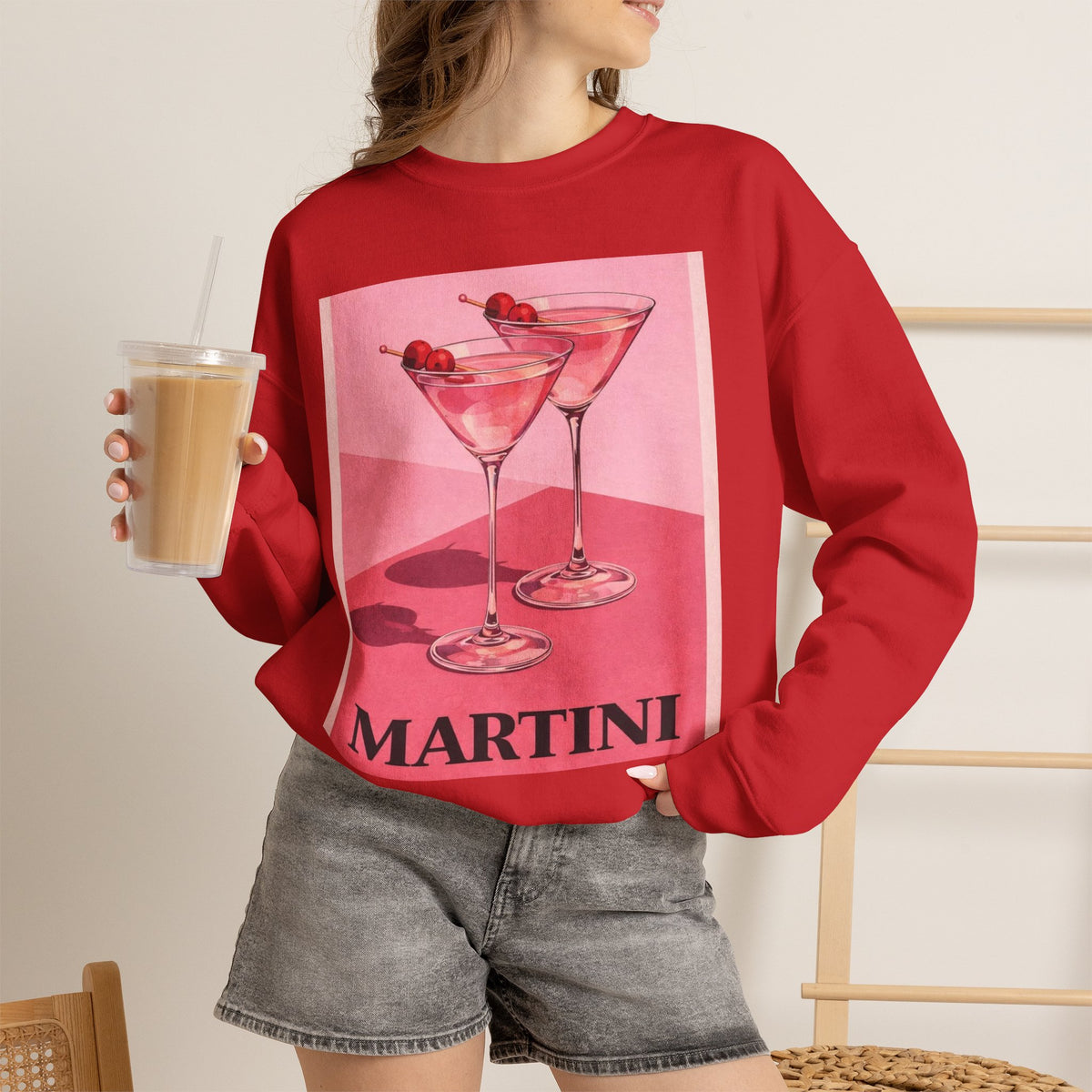 Leopard Cocktail Crewneck Sweatshirt