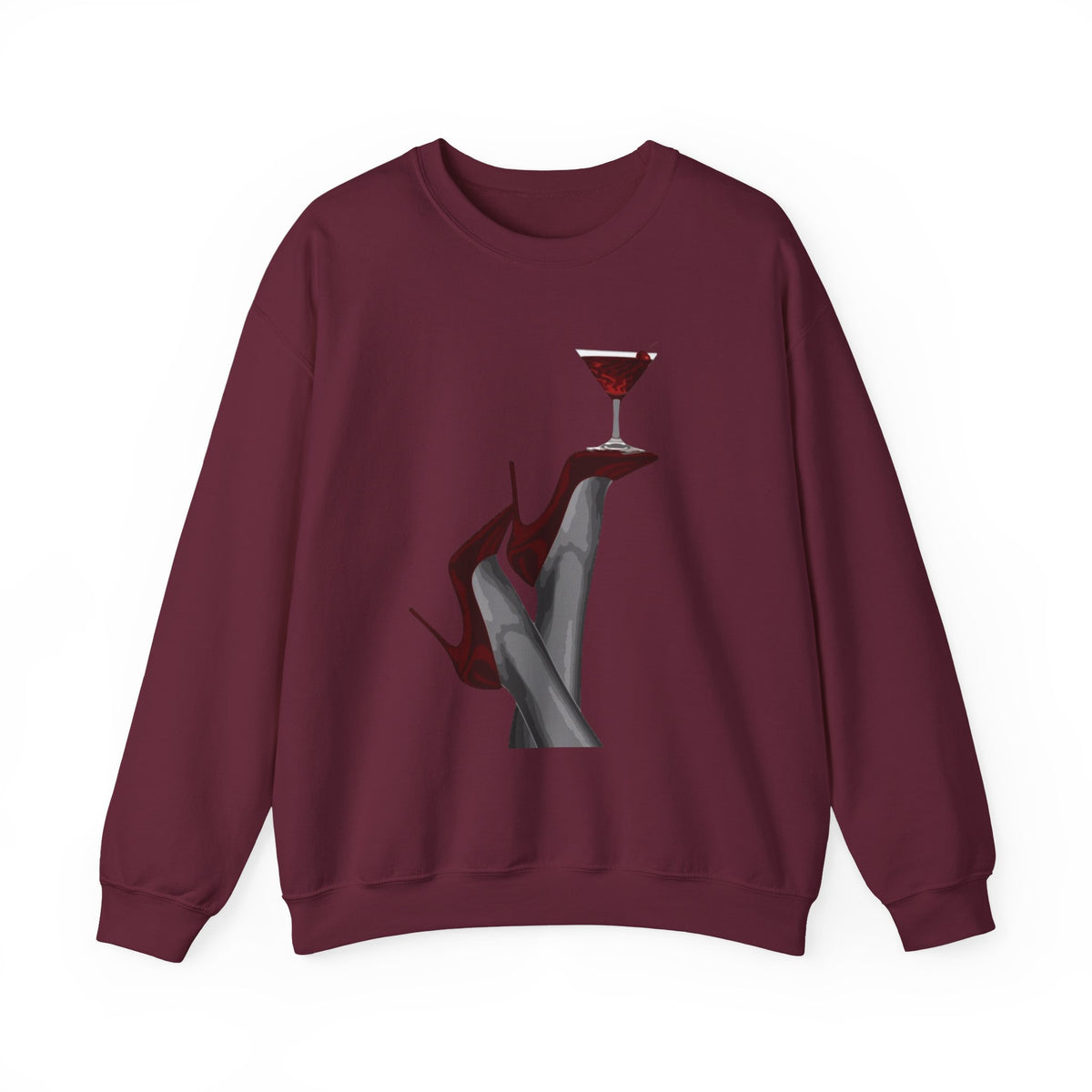 Wolf Spirit Crewneck Sweatshirt — Night Forest Wolf Graphic