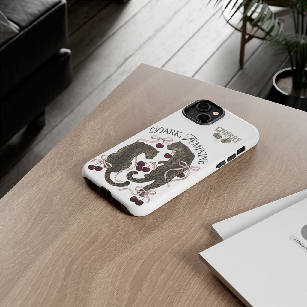 Dark Feminine Cherry Leopard Phone Case