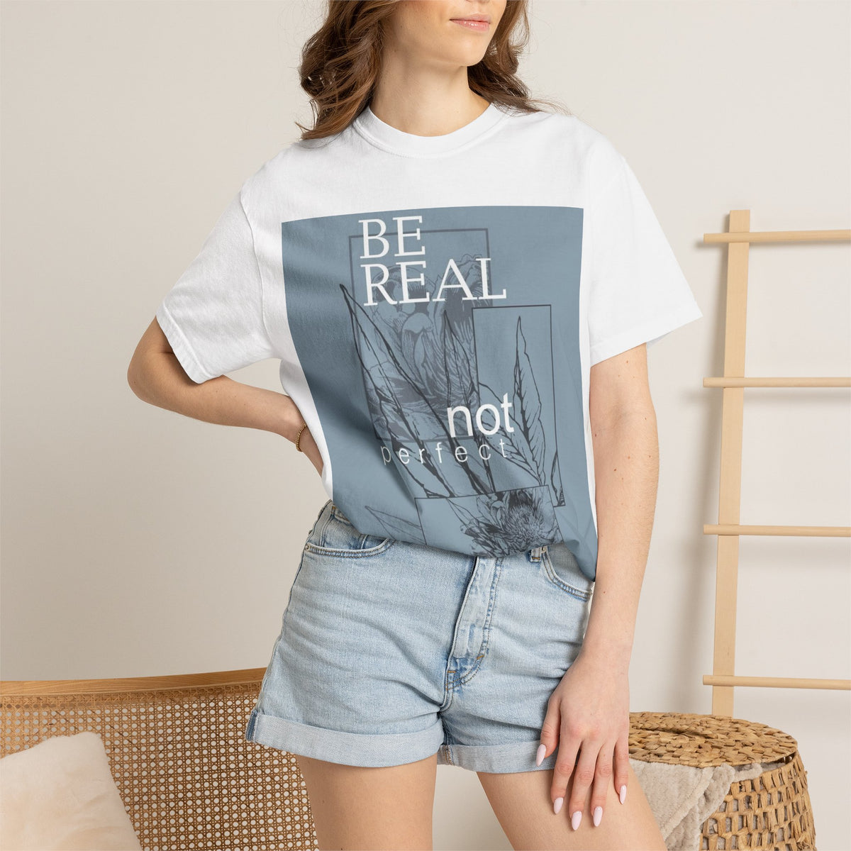 Be Real Not Perfect Floral T-Shirt