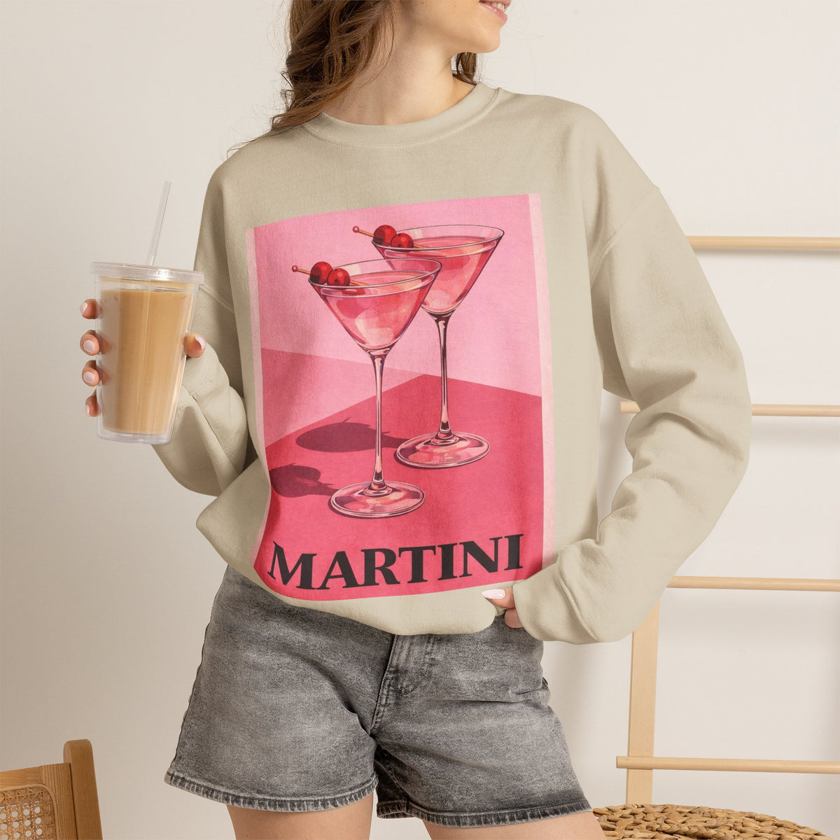 Leopard Cocktail Crewneck Sweatshirt