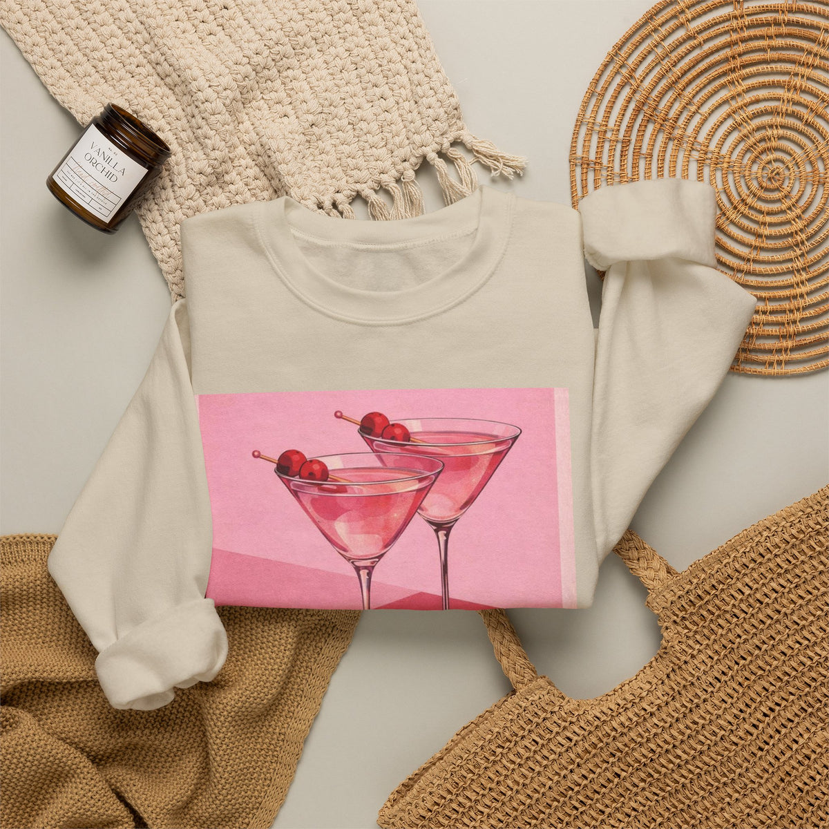 Leopard Cocktail Crewneck Sweatshirt