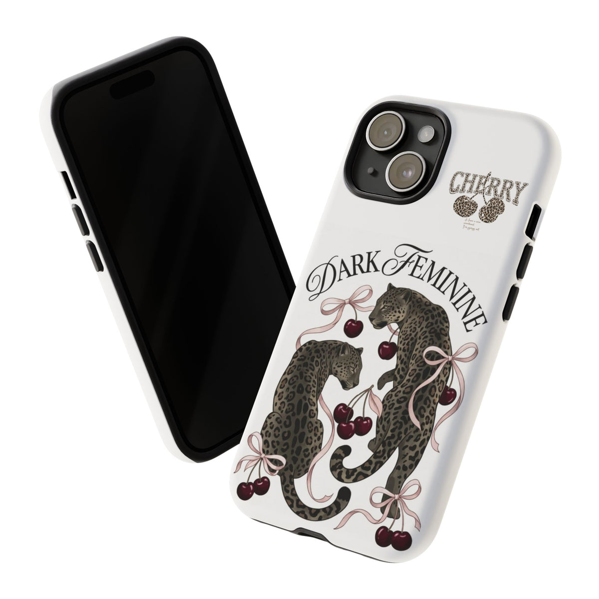 Dark Feminine Cherry Leopard Phone Case