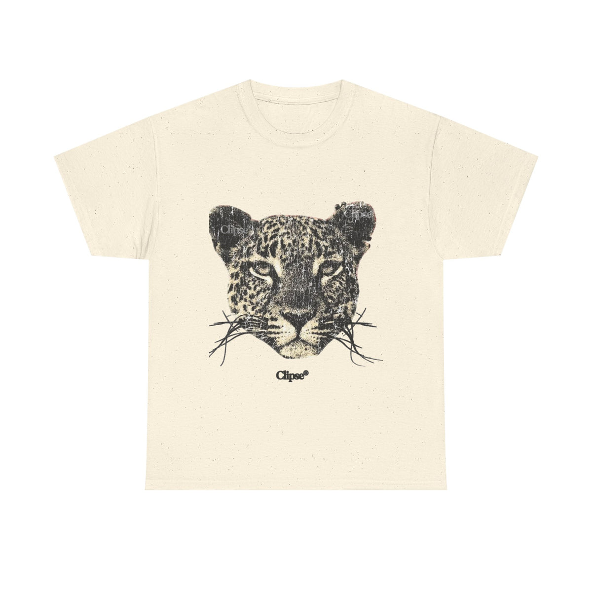 Leopard Face Graphic Tee — Vintage Animal Print T-Shirt