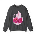Moonlit Roses Crewneck Sweatshirt — Mystic Night Cat Floral Design
