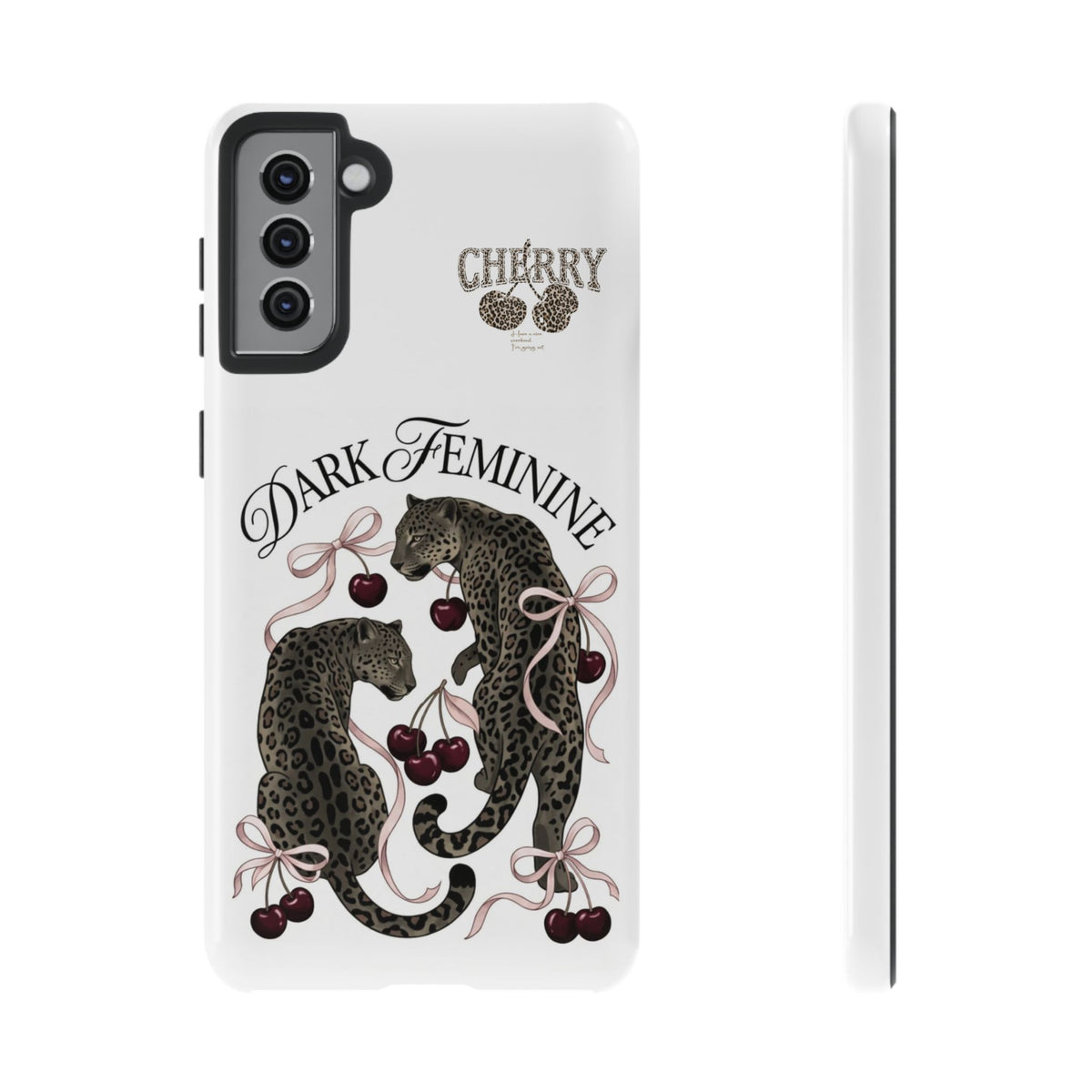 Dark Feminine Cherry Leopard Phone Case