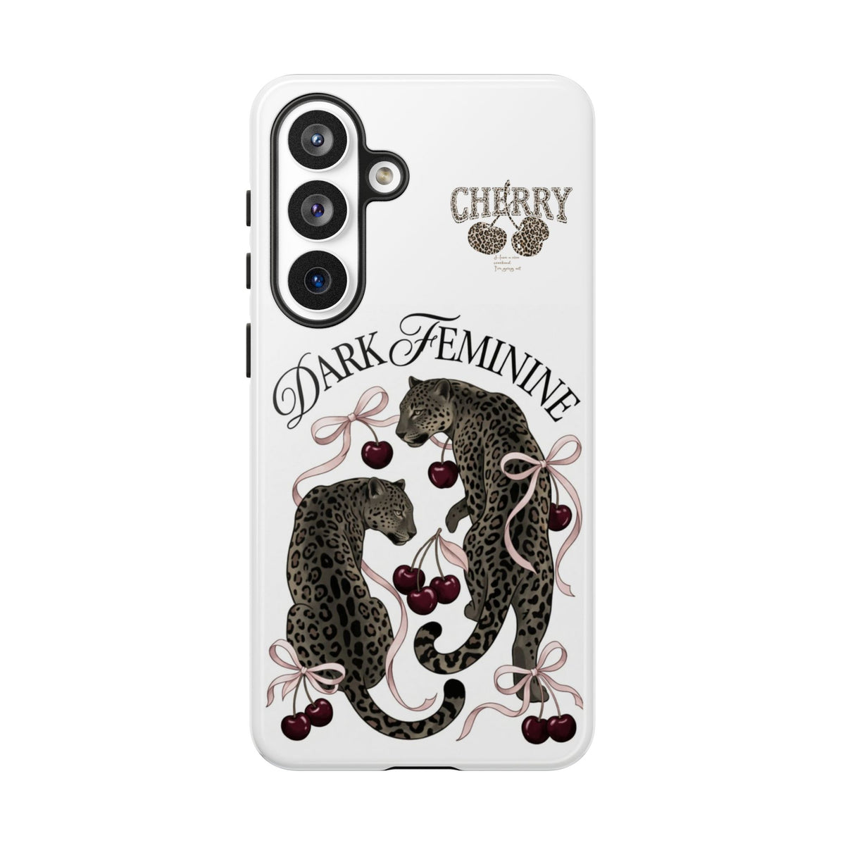 Dark Feminine Cherry Leopard Phone Case