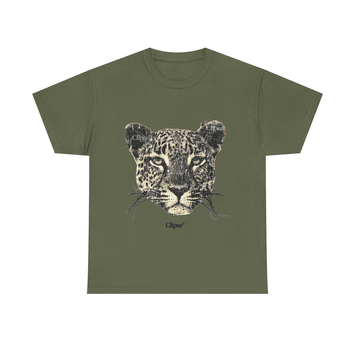 Leopard Face Graphic Tee — Vintage Animal Print T-Shirt