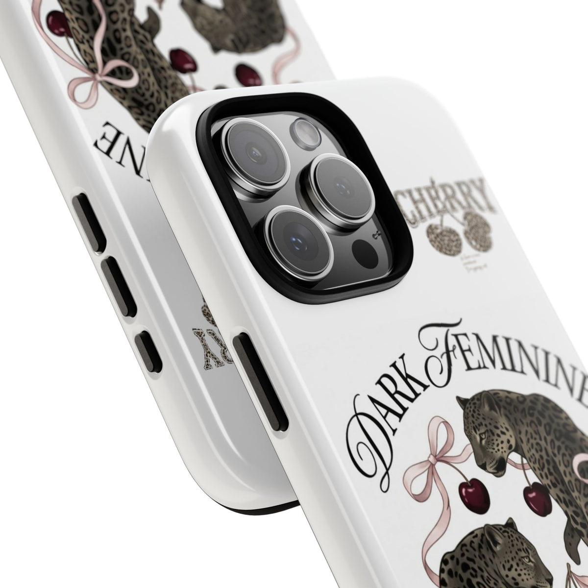 Dark Feminine Cherry Leopard Phone Case