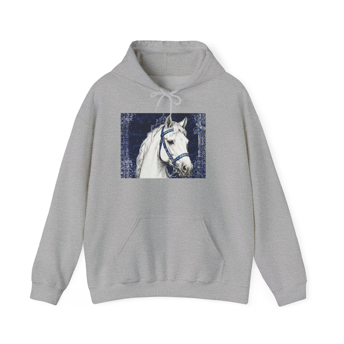 Hoodie - Retro Floral 'Love Grows Here' Graphic Hooded Sweatshirt