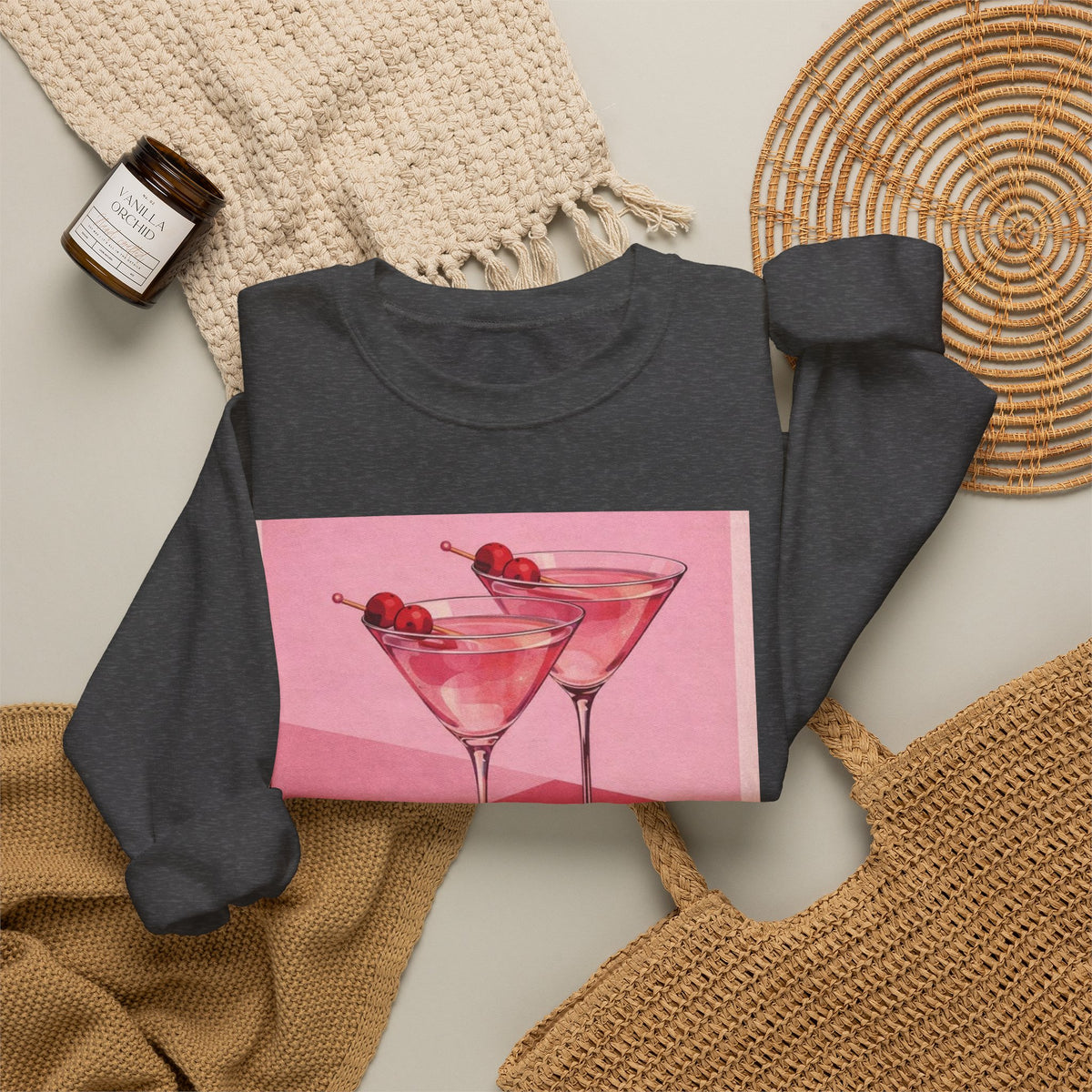Leopard Cocktail Crewneck Sweatshirt