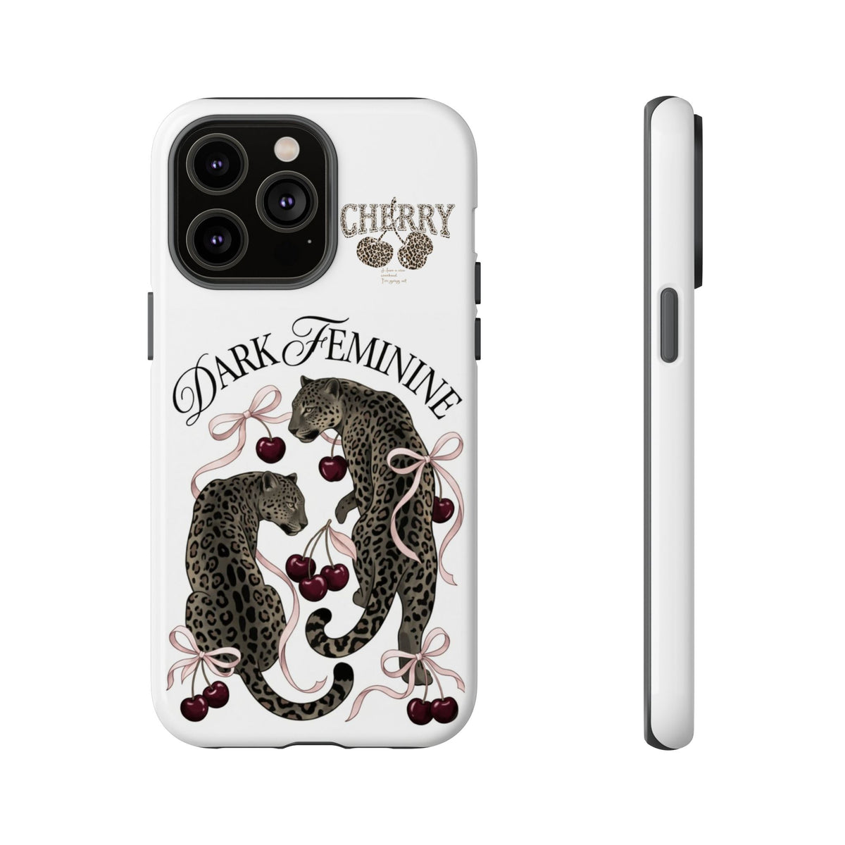Dark Feminine Cherry Leopard Phone Case