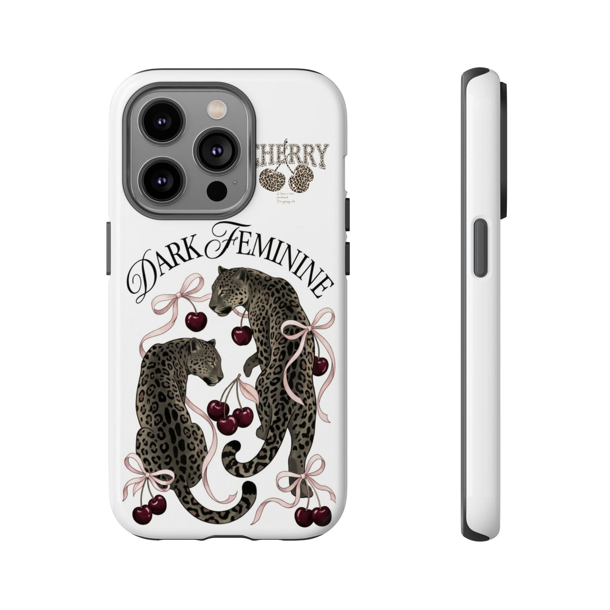 Dark Feminine Cherry Leopard Phone Case