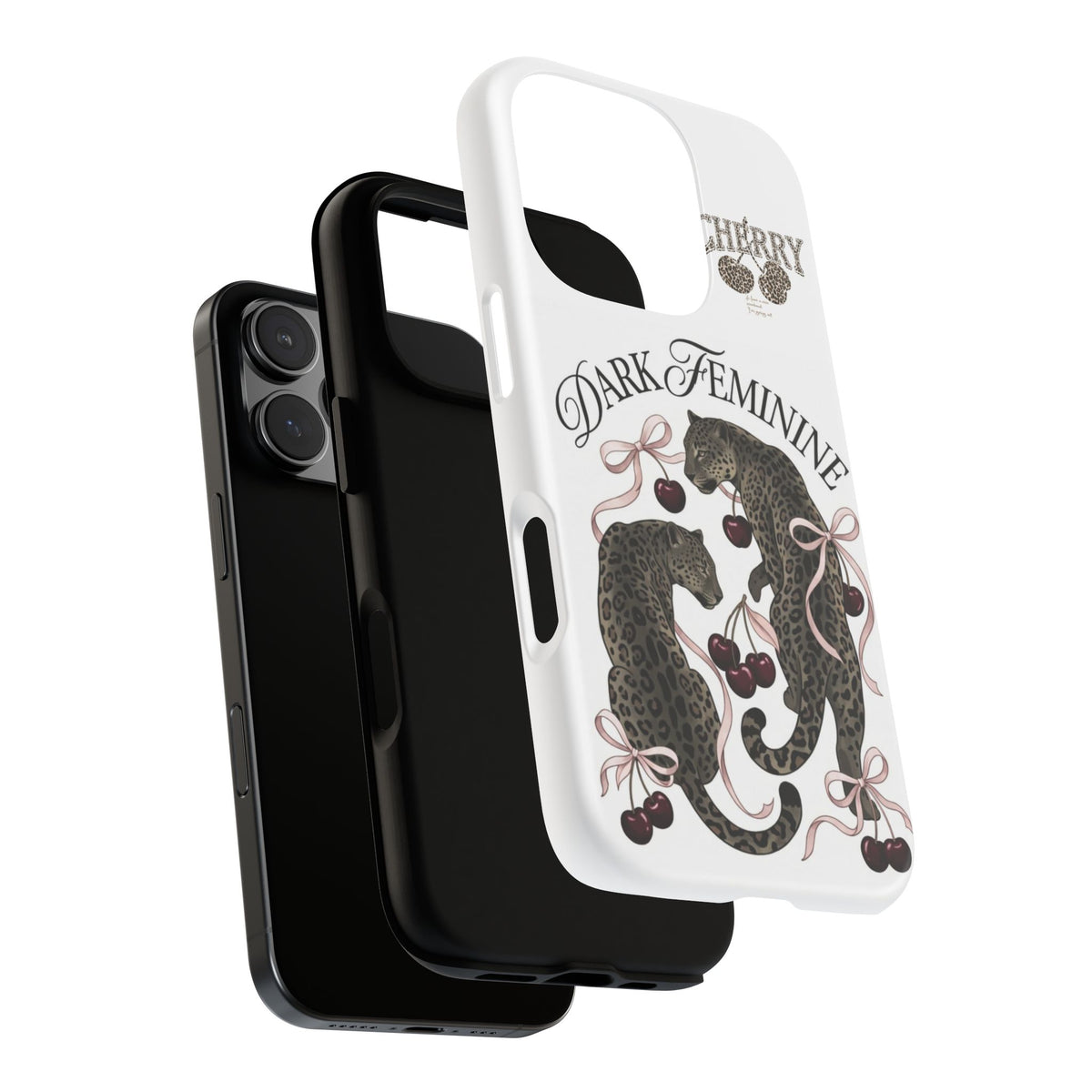 Dark Feminine Cherry Leopard Phone Case