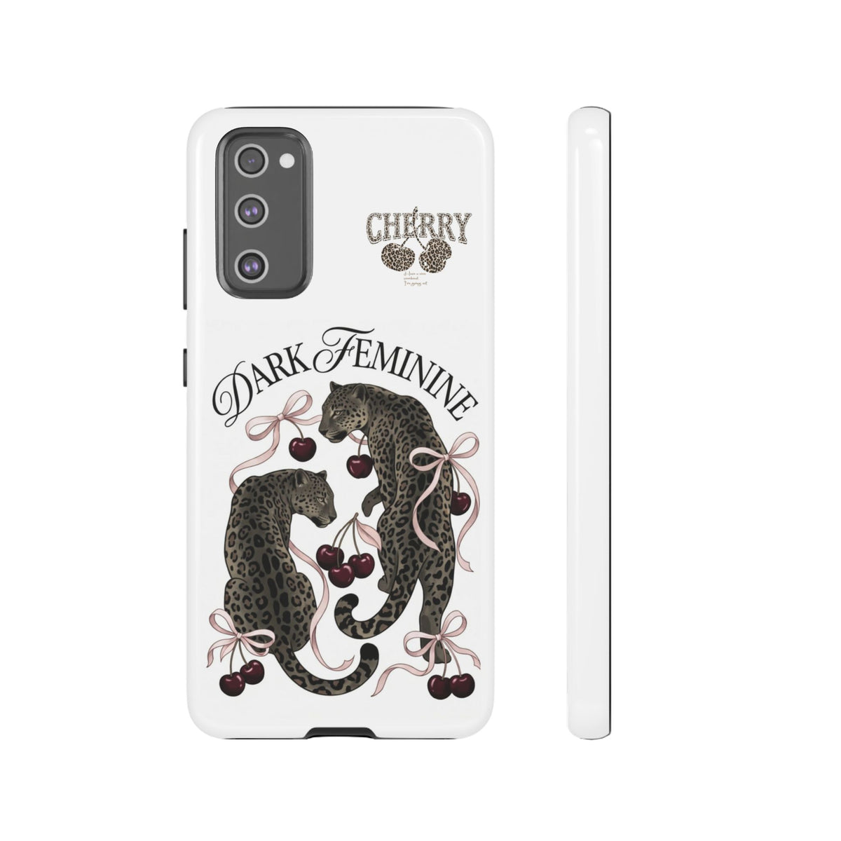 Dark Feminine Cherry Leopard Phone Case