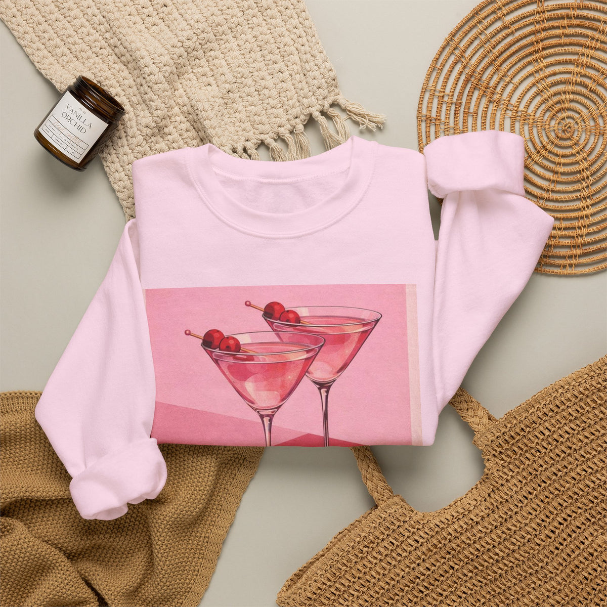 Leopard Cocktail Crewneck Sweatshirt