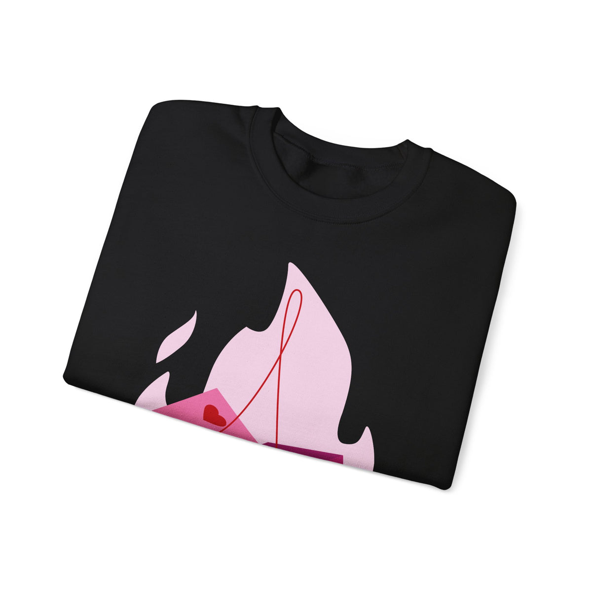 Moonlit Roses Crewneck Sweatshirt — Mystic Night Cat Floral Design