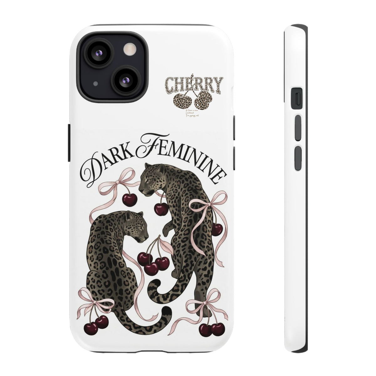 Dark Feminine Cherry Leopard Phone Case