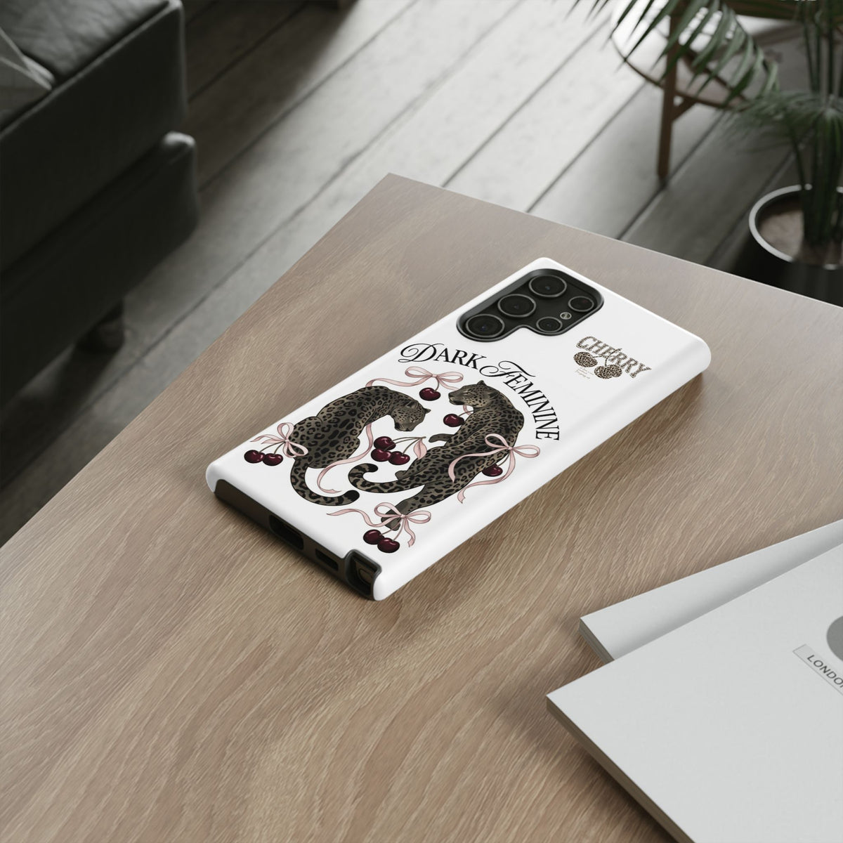 Dark Feminine Cherry Leopard Phone Case