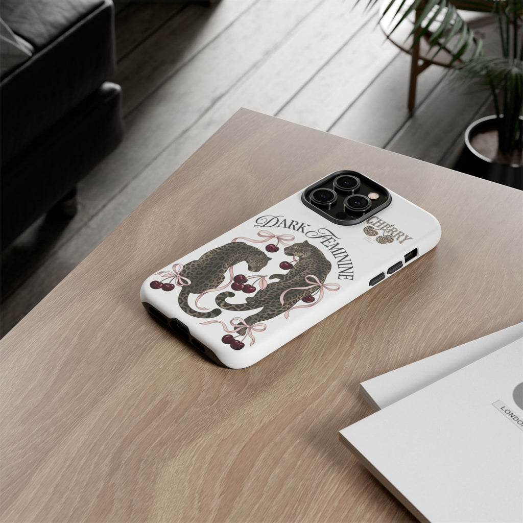 Dark Feminine Cherry Leopard Phone Case