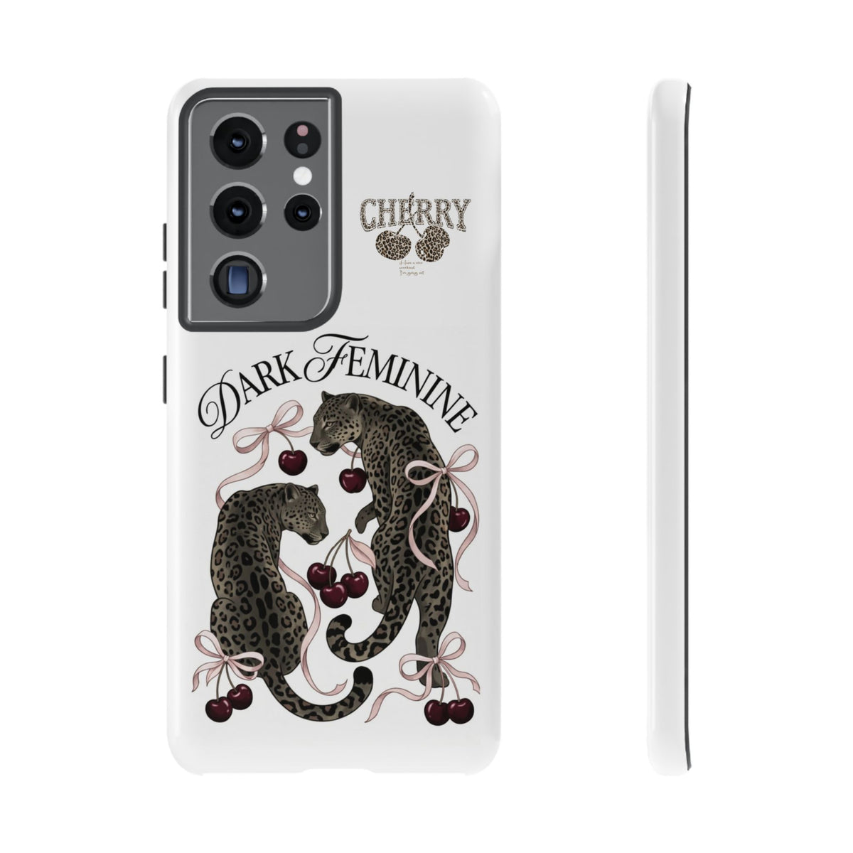 Dark Feminine Cherry Leopard Phone Case