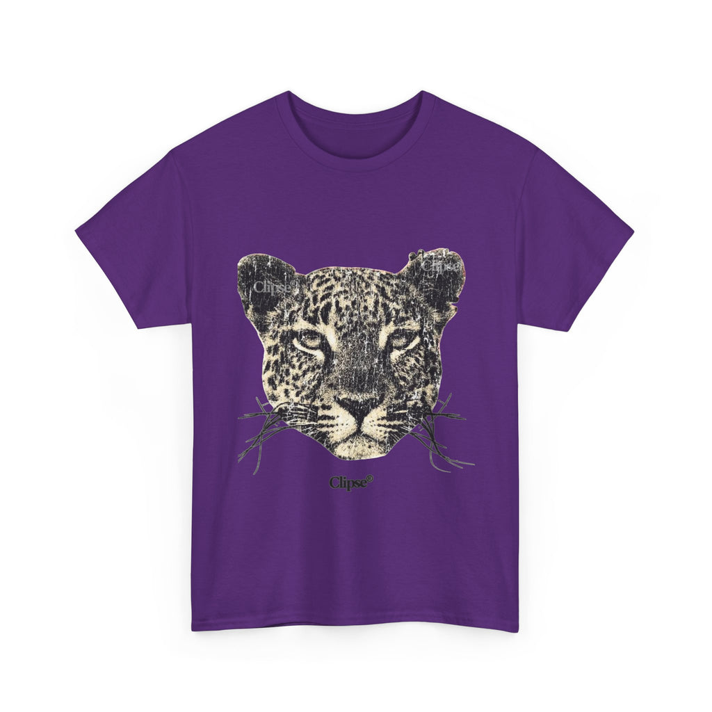 Leopard Face Graphic Tee — Vintage Animal Print T-Shirt