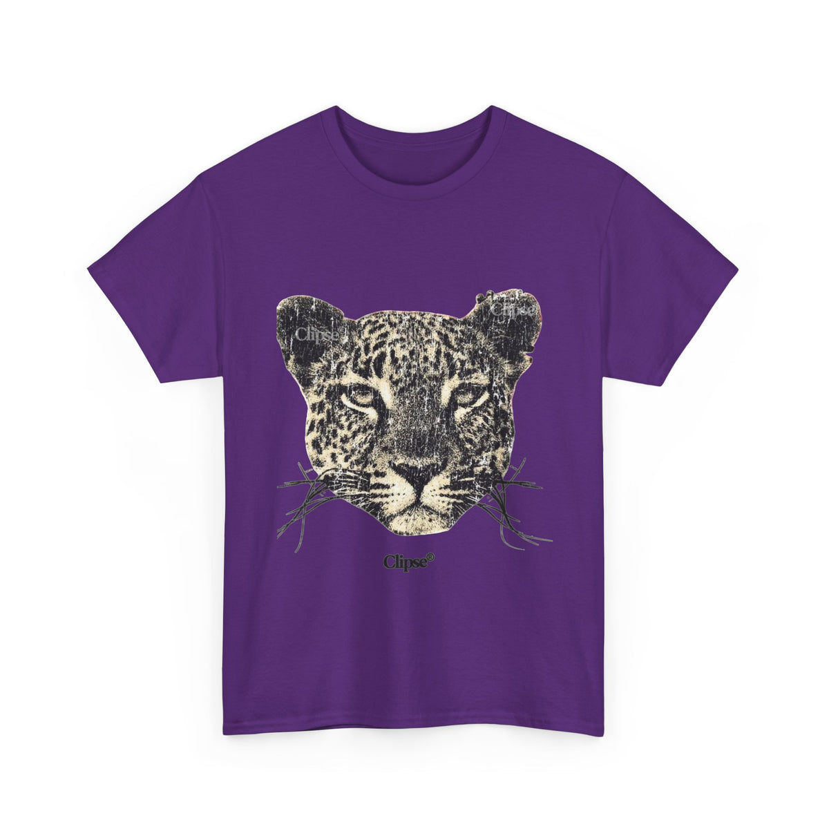 Leopard Face Graphic Tee — Vintage Animal Print T-Shirt