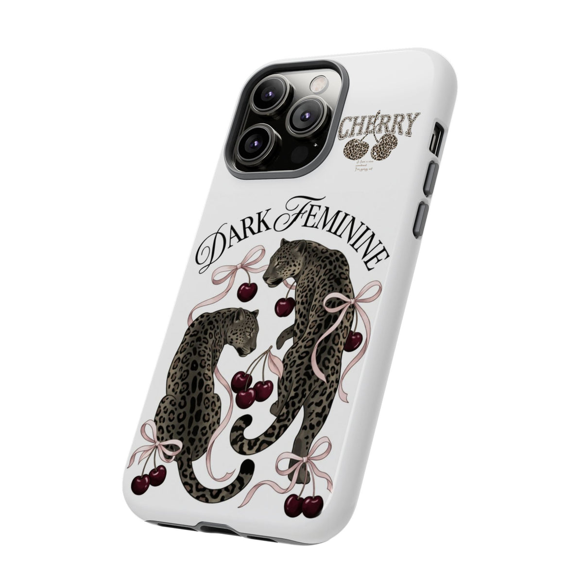 Dark Feminine Cherry Leopard Phone Case