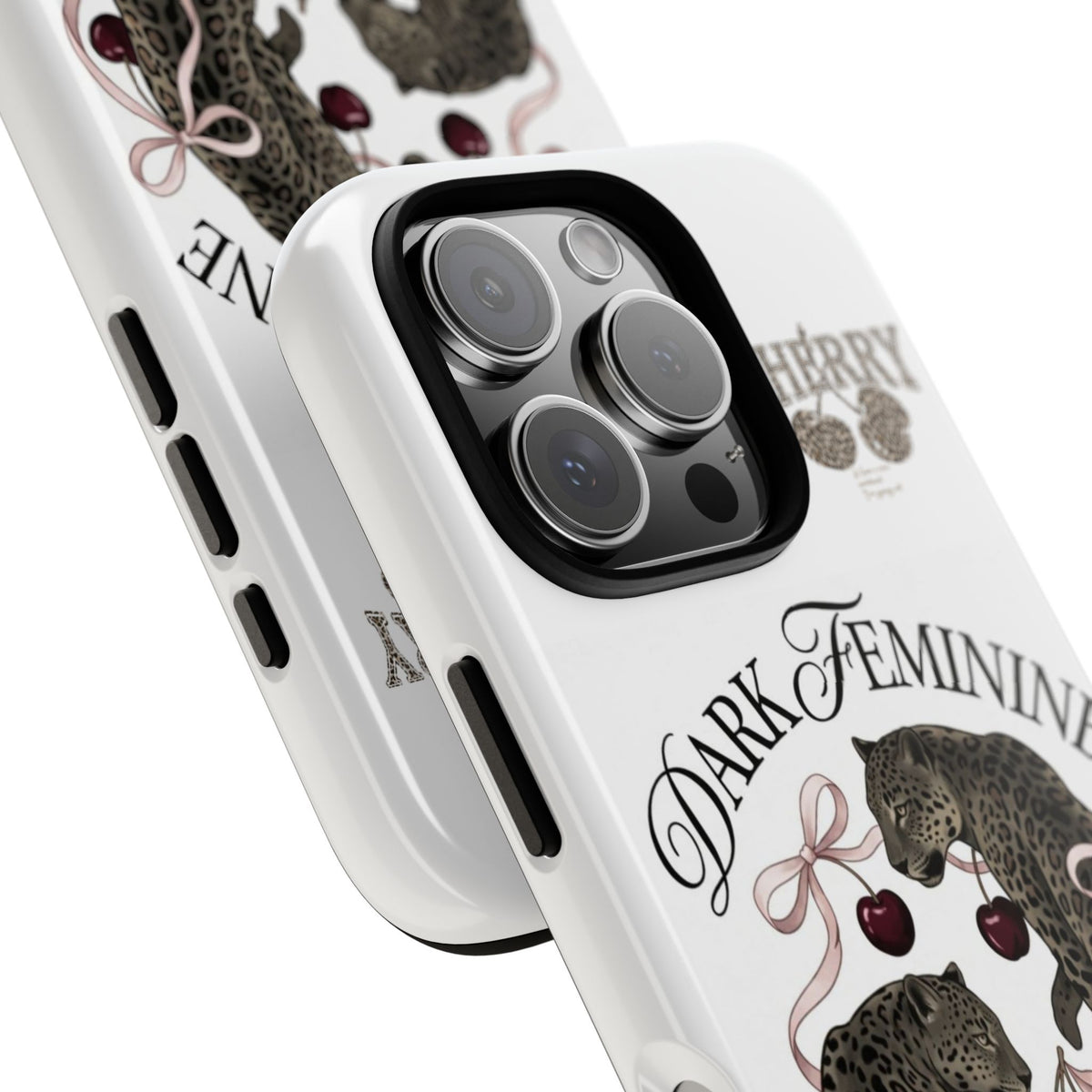 Dark Feminine Cherry Leopard Phone Case