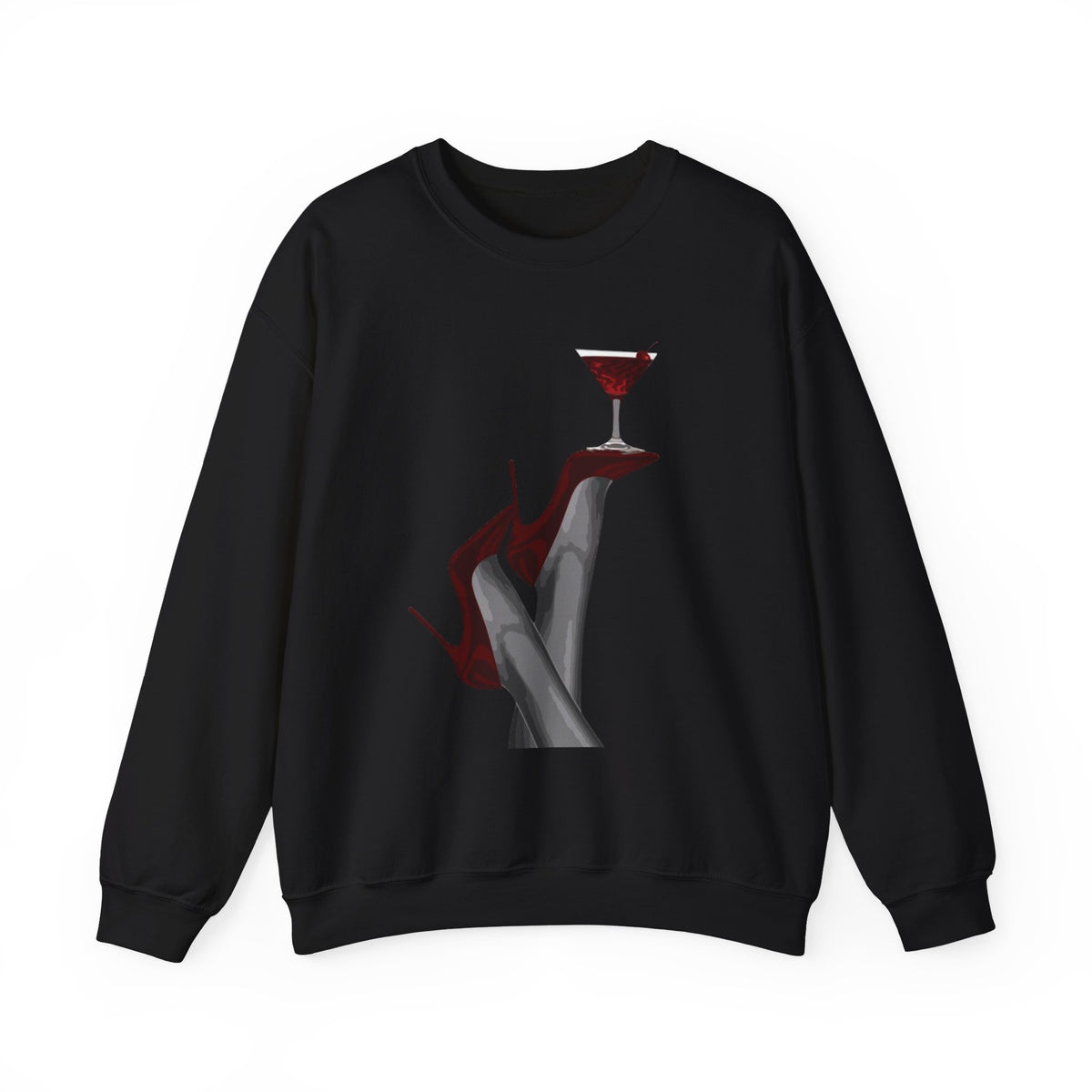 Wolf Spirit Crewneck Sweatshirt — Night Forest Wolf Graphic