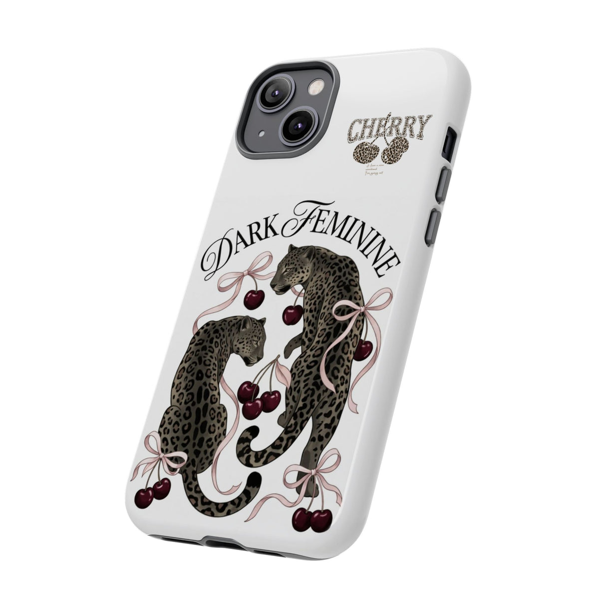 Dark Feminine Cherry Leopard Phone Case